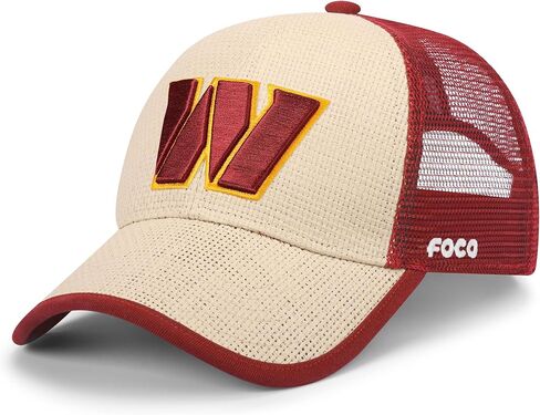 Foco Men NFL Team Logo Straw Mesh Disual Trucker Cap Hat in Saudi Arabia