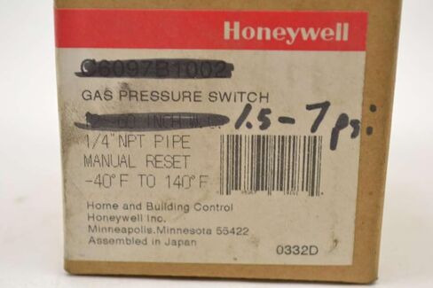 C6097B1051 مفتاح ضغط هانيويل ، من 1.5 إلى 7 رطل. in Kuwait