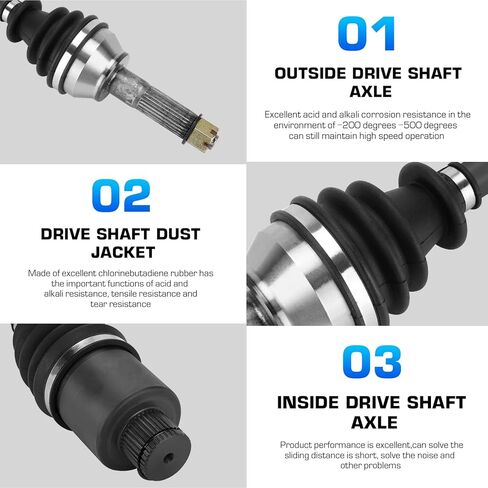 Rear Left or Right CV Axle & Wheel Bearing Kit for Polaris Sportsman 400 450 500 570 800 & Hawkeye 2x4 2006 2007 2008 2009 2010 2011 2012 2013 2014 2015, 2 CV Axles and 2 Wheel Bearings in Saudi Arabia
