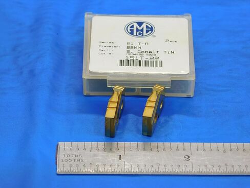 2pcs New AMEC 22mm Series #1 T-A 151T-22 TiN S. Cobalt Spade Drill Inserts - DE1035AA3 in Kuwait
