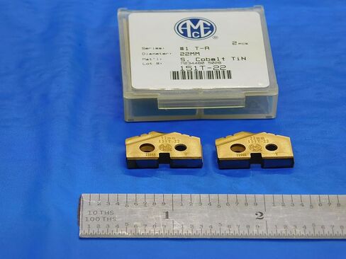 2pcs New AMEC 22mm Series #1 T-A 151T-22 TiN S. Cobalt Spade Drill Inserts - DE1035AA3 in Kuwait