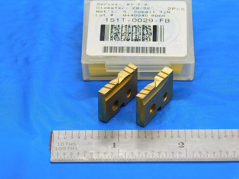 2pcs AMEC 29/32" Series #1 T-A 151T-0029-FB TIN Cobalt Flat Bottom Spade Inserts - DE1044AA3 in Saudi Arabia