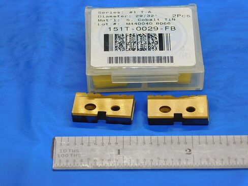 2pcs AMEC 29/32" Series #1 T-A 151T-0029-FB TIN Cobalt Flat Bottom Spade Inserts - DE1044AA3 in Saudi Arabia