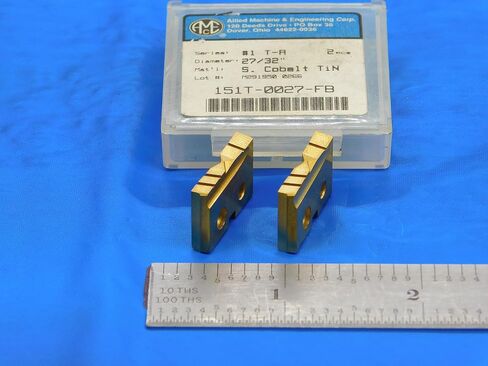 2pcs AMEC 27/32 Series #1 T-A 151T-0027-FB TiN Cobalt Flat Bottom Spade Inserts - DE1041AA3 in Saudi Arabia