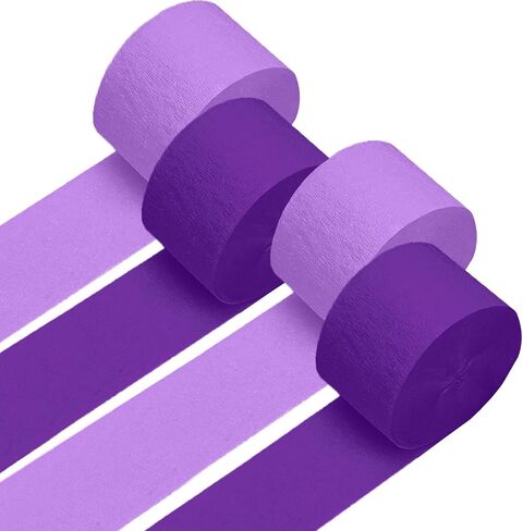 4 Crepe Paper Streamers Rolls, 328ft Pack of Red and Black Crepe Paper for Birthday Wedding Baby Shower Party Decorations (1.8 inch x 82 ft/Roll) in Saudi Arabia