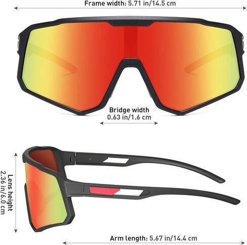 نظارة شمسية للدراجات للرجال للنساء الرياضة حماية الأشعة فوق البنفسجية المستقطبة للدراجات الناشئة للدراجات. in Kuwait