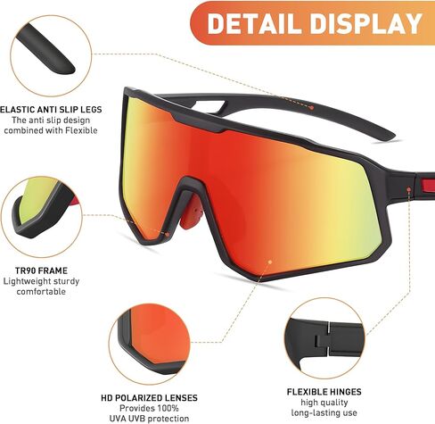 نظارة شمسية للدراجات للرجال للنساء الرياضة حماية الأشعة فوق البنفسجية المستقطبة للدراجات الناشئة للدراجات. in Kuwait