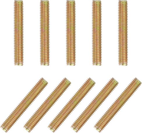 10pcs قضيب ملولب بالكامل ، M8 × 60 مم المسمار ملولب ، ملون من الصلب الكربوني الزنك ، جميع ترصيع الخيوط لربط مجموعة الأثاث in Kuwait