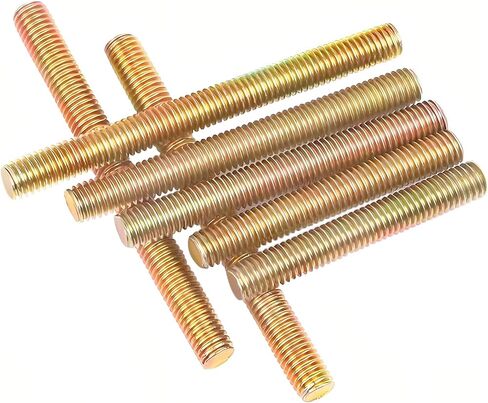 10pcs قضيب ملولب بالكامل ، M8 × 60 مم المسمار ملولب ، ملون من الصلب الكربوني الزنك ، جميع ترصيع الخيوط لربط مجموعة الأثاث in Kuwait
