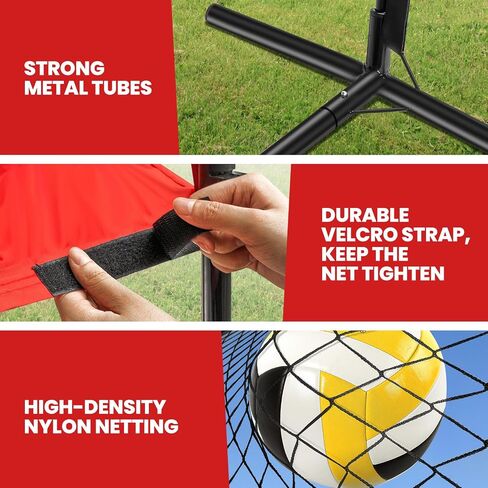 Volleyball Training Equipment,Height Adjustable Volley Ball Practice Net Station for Serving, Spiking, Hitting Practice,Easy Setup Volleyball Net for Backyard Indoor Outdoor with Carryingbag in Saudi Arabia