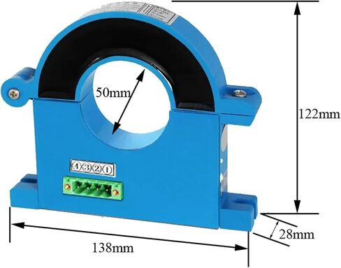 AC 50A-3000A clamp Sensor 0-10V 4-20mA RS485 0-5V Ampere Sensor Transformer Current Signal Transmitter transducer(4-20ma Dc Output,AC0-50A-DC24) in Saudi Arabia