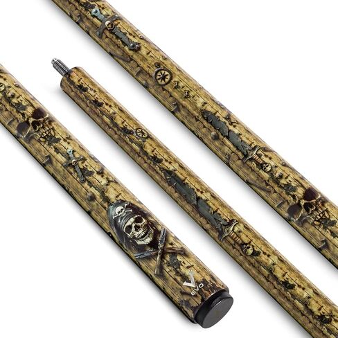 EVO Pirates Glassfiber Pool Cue Stick, Low Deflection Pool Sticks with 5/16 * 18 Pin Joint, 12.5mm Tip, Evo tip, Hybrid Pro Taper in Saudi Arabia