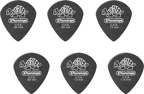 Dunlop Jazz III Pitch Black Tortex Guitar يختار عينة مجموعة متنوعة Mix Pack (2 من كل مقياس) 12/Player's Pack in Saudi Arabia