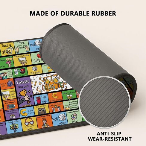 Drinking Game for Adults – Funny 21+ Party Board Game with Rubber Mat – Drunk Games, Bachelorette Party, College Night, Birthday, 2-8 Players in Saudi Arabia