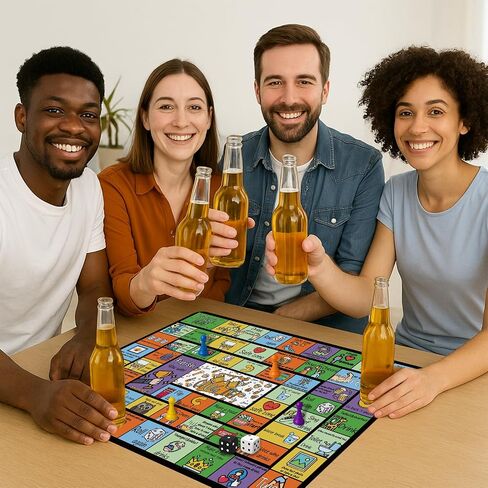 Drinking Game for Adults – Funny 21+ Party Board Game with Rubber Mat – Drunk Games, Bachelorette Party, College Night, Birthday, 2-8 Players in Saudi Arabia