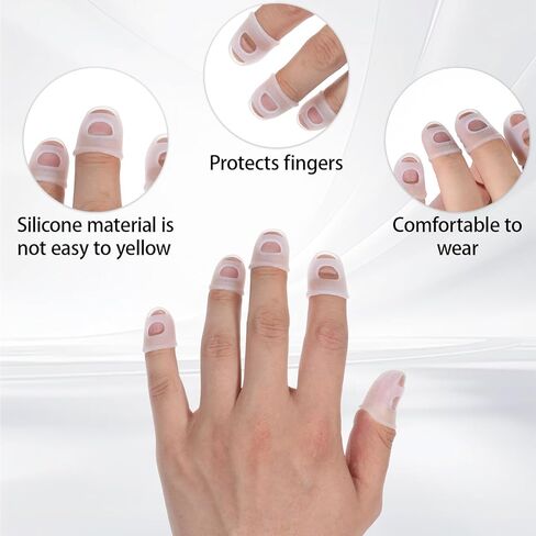 50 PCS Guitar Fingertip Protector Silicone Fingers ، يغطي إصبع الغيتار 5 أحجامًا لأغطيات حماية أصابع الإصبع المضادة للانزلاق لأغطية لاعبي الباص ، والمبتدئين العزف على التنفس والقابل لإعادة الاستخدام in Saudi Arabia
