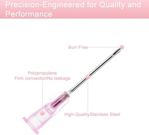 100Pack 18 Gauge 1.5 Inch Needle, Disposable Luer Lock Individually Sealed Wrapped, Labs Tools Accessories for Scientific, Measuring and Refilling, Industrial in Kuwait