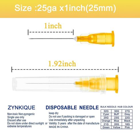 100Pack 18 Gauge 1.5 Inch Needle, Disposable Luer Lock Individually Sealed Wrapped, Labs Tools Accessories for Scientific, Measuring and Refilling, Industrial in Kuwait