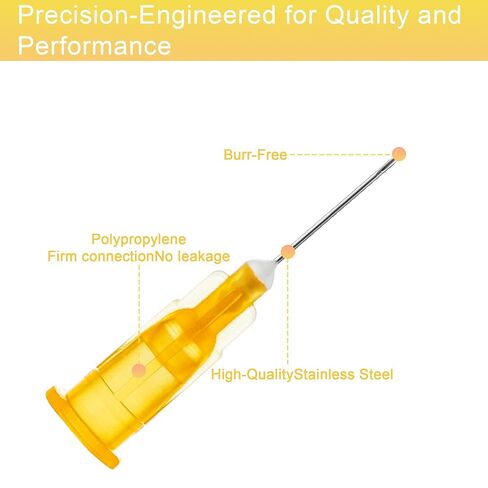 100Pack 18 Gauge 1.5 Inch Needle, Disposable Luer Lock Individually Sealed Wrapped, Labs Tools Accessories for Scientific, Measuring and Refilling, Industrial in Kuwait