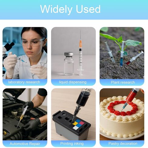 100Pack 18 Gauge 1.5 Inch Needle, Disposable Luer Lock Individually Sealed Wrapped, Labs Tools Accessories for Scientific, Measuring and Refilling, Industrial in Kuwait