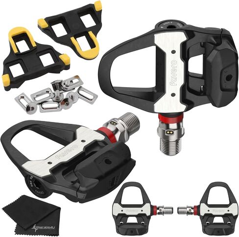 Favero Assioma PRO RS-2 Dual Side Power Meter Pedals with Cleats (6 Degree) and Wearable4U Towel Bundle in Saudi Arabia