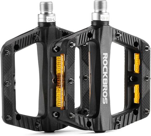 ROCKBROS Mountain Bike Pedals Bicycle Nylon Pedals 9/16 Inch Sealed Bearing Lightweight Platform for Road Mountain BMX MTB Bike in Saudi Arabia