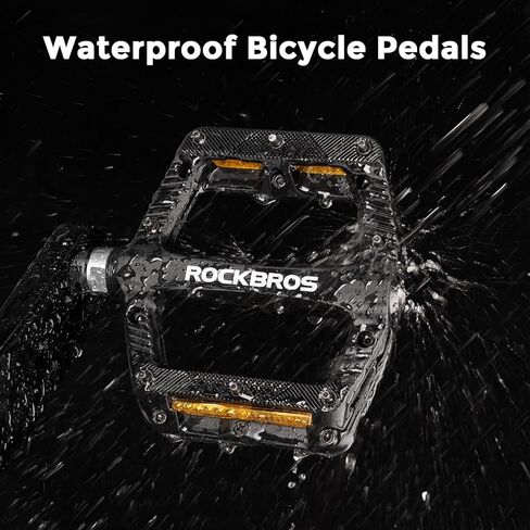 ROCKBROS Mountain Bike Pedals Bicycle Nylon Pedals 9/16 Inch Sealed Bearing Lightweight Platform for Road Mountain BMX MTB Bike in Saudi Arabia