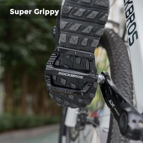 ROCKBROS Mountain Bike Pedals Bicycle Nylon Pedals 9/16 Inch Sealed Bearing Lightweight Platform for Road Mountain BMX MTB Bike in Saudi Arabia