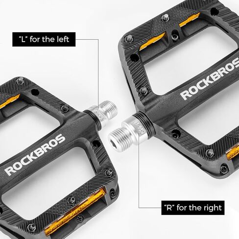 ROCKBROS Mountain Bike Pedals Bicycle Nylon Pedals 9/16 Inch Sealed Bearing Lightweight Platform for Road Mountain BMX MTB Bike in Saudi Arabia