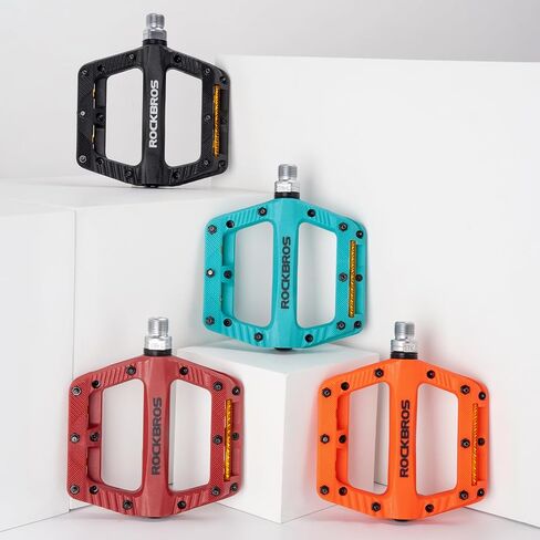 ROCKBROS Mountain Bike Pedals Bicycle Nylon Pedals 9/16 Inch Sealed Bearing Lightweight Platform for Road Mountain BMX MTB Bike in Saudi Arabia