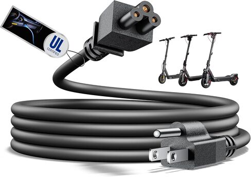 سلك الطاقة 3-prog aliensx متوافق مع Ninbot بواسطة Segway Max G3/Max G2/G30/G30P/P65/P65A/P65E/P65U/P100/P100S/F60 ، 120V 16AWG COPPER CORGER COPPER (6FT) in Kuwait