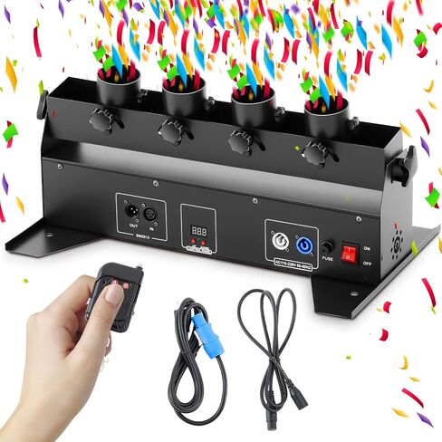 Confetti Launcher Cannon Machine Metal Confetti Blower Machine Confetti Cannon DMX/Remote Control for Wedding Party Disco Show Party DJ Nightclub Festival ، التغطية البعيدة in Saudi Arabia