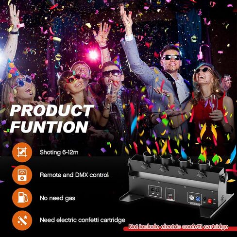 Confetti Launcher Cannon Machine Metal Confetti Blower Machine Confetti Cannon DMX/Remote Control for Wedding Party Disco Show Party DJ Nightclub Festival ، التغطية البعيدة in Saudi Arabia