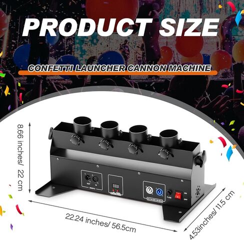 Confetti Launcher Cannon Machine Metal Confetti Blower Machine Confetti Cannon DMX/Remote Control for Wedding Party Disco Show Party DJ Nightclub Festival ، التغطية البعيدة in Saudi Arabia