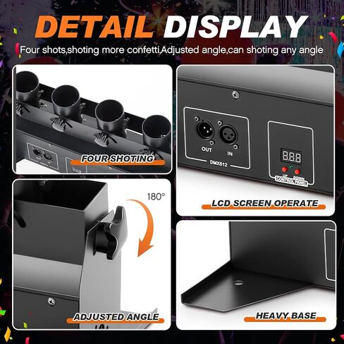 Confetti Launcher Cannon Machine Metal Confetti Blower Machine Confetti Cannon DMX/Remote Control for Wedding Party Disco Show Party DJ Nightclub Festival ، التغطية البعيدة in Saudi Arabia