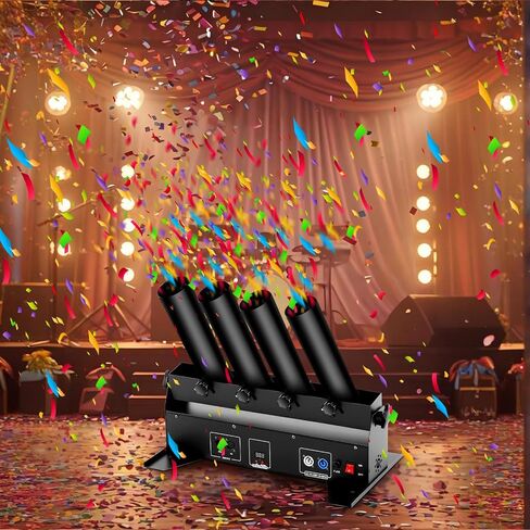 Confetti Launcher Cannon Machine Metal Confetti Blower Machine Confetti Cannon DMX/Remote Control for Wedding Party Disco Show Party DJ Nightclub Festival ، التغطية البعيدة in Saudi Arabia