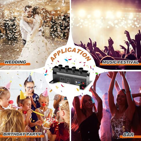 Confetti Launcher Cannon Machine Metal Confetti Blower Machine Confetti Cannon DMX/Remote Control for Wedding Party Disco Show Party DJ Nightclub Festival ، التغطية البعيدة in Saudi Arabia