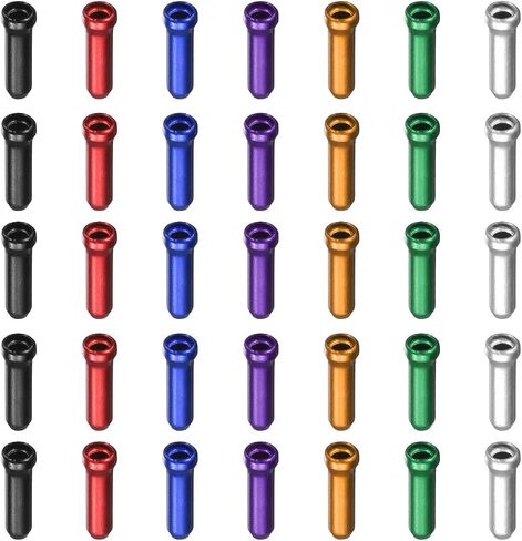 HARFINGTON BIKE CABLE CABLE CAPS مجموعة ألومنيوم سبيكة كابل نهاية تجعيد كابلات الفرامل الدراجة متين الدراجة الطقم الطقم لفرامل كبل الفرامل نهاية الكابلات الأجزاء الأساسية الأجزاء ، 7 ألوان in Saudi Arabia