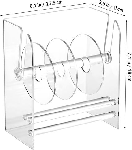 DOITOOL Label Dispenser Adjustable Sticker Roll Organizer for Office and Home Acrylic Tape Holder with Precise Label Placement and Versatile Compatibility in Saudi Arabia