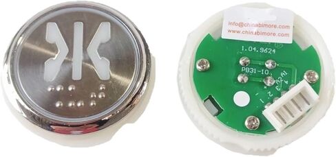 Elevator COP Round Button PB31-10 Lift Spare Parts Open Close Door White Light with Braille in Saudi Arabia