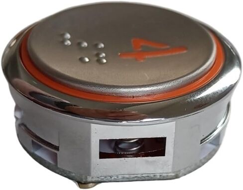 CC-HTB 2H115460A Elevator Round Push Button 1~10 Stainless Steel Symbol with Braille Red Light Lift LOP Parts Side Insert in Saudi Arabia