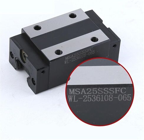 2pcs Linear Guide Slider Block Carriage MSA15SSSFCN MSA20SSSFCN MSA25SSSFCN MSA30SSSFCN for CNC Router MSA15/20/25/30S -N(MSA20S) in Saudi Arabia