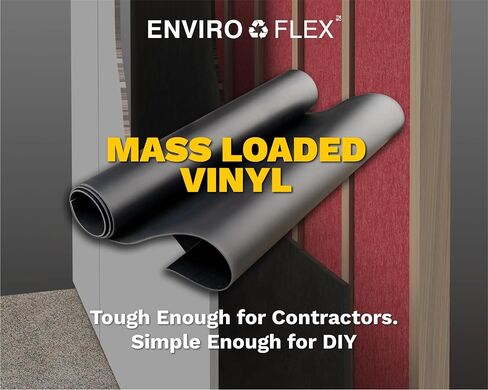 1 LB Mass Loaded Vinyl 4’x10’ (40 SF) – MLV Soundproofing Barrier for Walls, Ceilings, Vehicles – 26 STC Rating – Flexible Noise Blocker Roll – Easy to Cut & Install - Multiple Options in Saudi Arabia