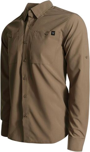 King's Camo Men's XKG Sonora Air Moisture-Wicking Quick-Drying UPF 30 Perforated Button-Down Hunting Shirt | Snap Down Collar in Saudi Arabia