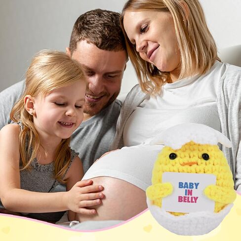 أمي لتكون هدايا مضحكة الحمل هدايا إعلان الطفل للعمة أمي الجديدة تتوقع الأمهات الحوامل النساء لأول مرة الحمل الأم تكشف عن أفكار الهدايا دمية الكروشيه مصنوعة يدويا (دمية 1312) in Kuwait