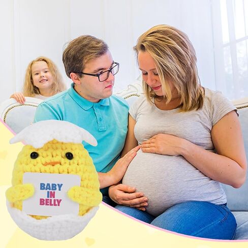 أمي لتكون هدايا مضحكة الحمل هدايا إعلان الطفل للعمة أمي الجديدة تتوقع الأمهات الحوامل النساء لأول مرة الحمل الأم تكشف عن أفكار الهدايا دمية الكروشيه مصنوعة يدويا (دمية 1312) in Kuwait