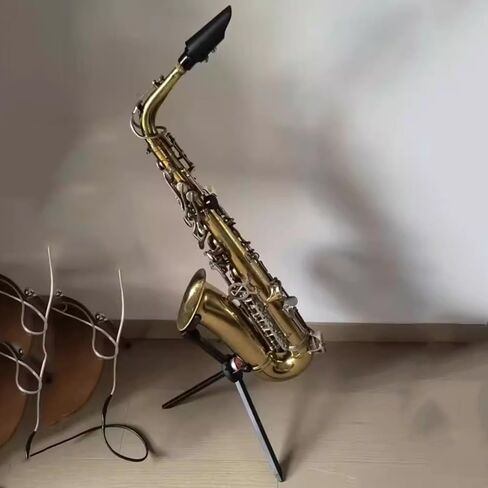 Portable Alto/Alto Tenor Saxophone Foldable, Metal Leg Tripod For Musical Instruments(41x48x29.5cm) in Saudi Arabia