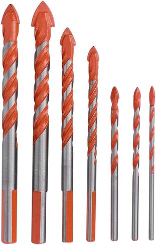5pcs مجموعة بت من الحفر DIY ، برتقالية عالية السرعة الصلب أداة حفر فتحة فتحة مع أخاديد حلزونية على شكل u تستخدم على نطاق واسع في البلاستيك من البلاط الخزفي الزجاج in Saudi Arabia