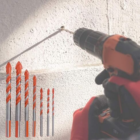 5pcs مجموعة بت من الحفر DIY ، برتقالية عالية السرعة الصلب أداة حفر فتحة فتحة مع أخاديد حلزونية على شكل u تستخدم على نطاق واسع في البلاستيك من البلاط الخزفي الزجاج in Saudi Arabia