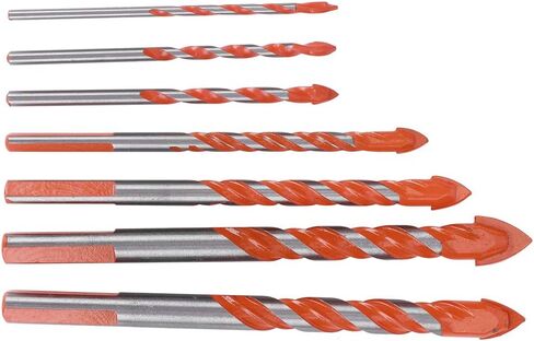 5pcs مجموعة بت من الحفر DIY ، برتقالية عالية السرعة الصلب أداة حفر فتحة فتحة مع أخاديد حلزونية على شكل u تستخدم على نطاق واسع في البلاستيك من البلاط الخزفي الزجاج in Saudi Arabia